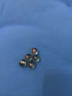 Marbles See Through Colored Red Blue Green Swirls In Marbles NWOTS Five In Stock